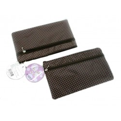 SJI-11655 Textile W Fastener Pouch Dot 4510085116559