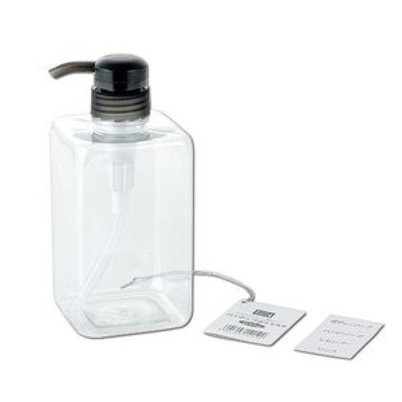 Pump bottle 600 ml square black