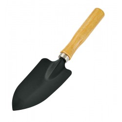 Wooden handle transplant trowel (thin)