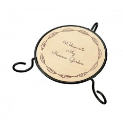 Wire wood flower stand 