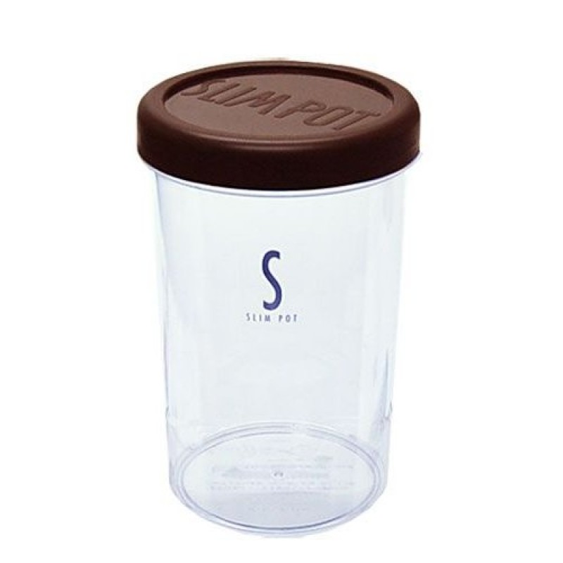 Plastic Storage Slim Pot -Brown