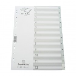 File Index 1-12 Squareline No. C1812